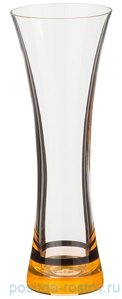 Ваза для цветов 19,5 см "Иксовка /Ассорти" оранжевое дно / 113013