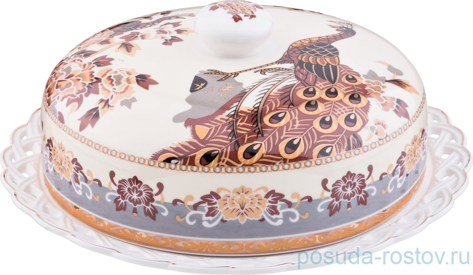 Блюдо для блинов 25 см с крышкой "Павлин" / 192939