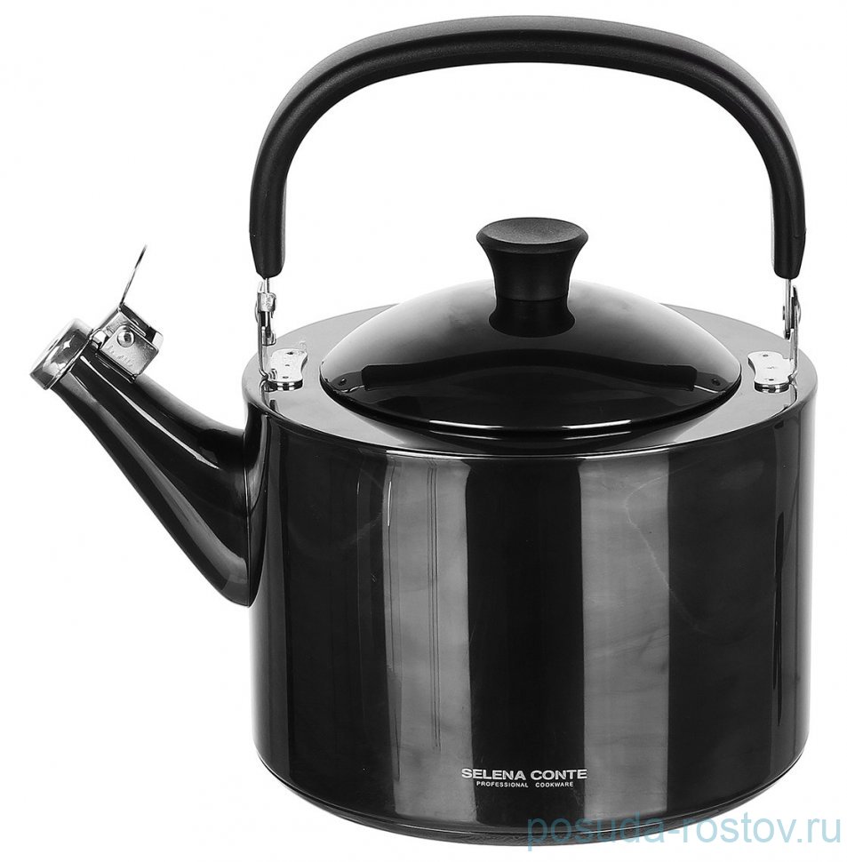 Чайник 2,5 л со свистком чёрный "Canelli" / 369329 Чайник 2,5 л со свистком чёрный "Canelli" / 369329