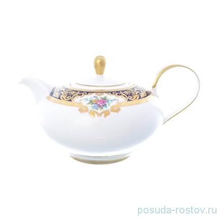 Заварочный чайник 1,2 л &quot;Опал /Цветы кобальт /с золотом&quot; / 173994