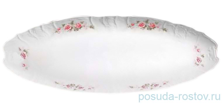 Блюдо 52 х 20 х 4,5 см для рыбы "Бернадотт /Серая роза /платина" / 006396 Блюдо 52 х 20 х 4,5 см для рыбы "Бернадотт /Серая роза /платина" / 006396