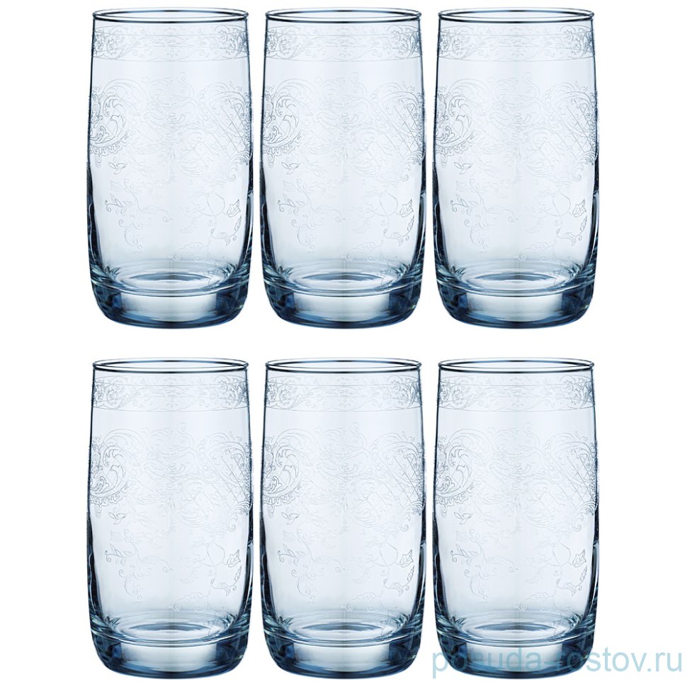 Стаканы для воды 330 мл 6 шт "Light blue /Ренесанс" / 263433 Стаканы для воды 330 мл 6 шт "Light blue /Ренесанс" / 263433