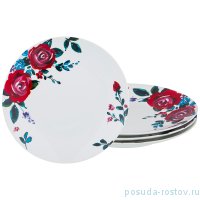Набор тарелок 27 см &quot;Розы /Бело-синяя&quot; (4шт.) / 212085