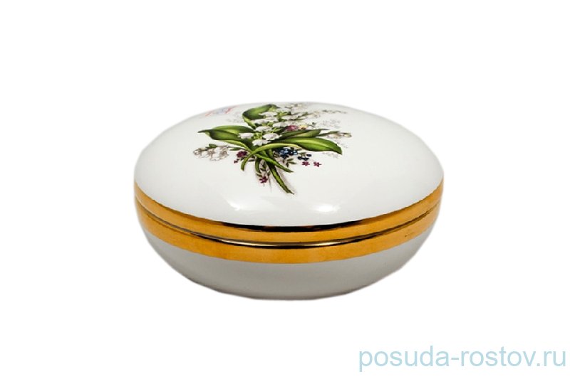 Шкатулка круглая "Ландыши /Bruno Costenaro" / 051870