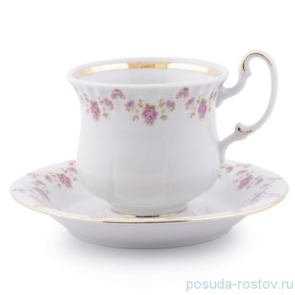 Набор чайных пар 250 мл 6 шт н/н &quot;Соната /Розовый цветок&quot; / 247968
