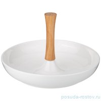 Блюдо 25 х 25 х 16,5 см круглое с деревянной ручкой &quot;native&quot; / 340565