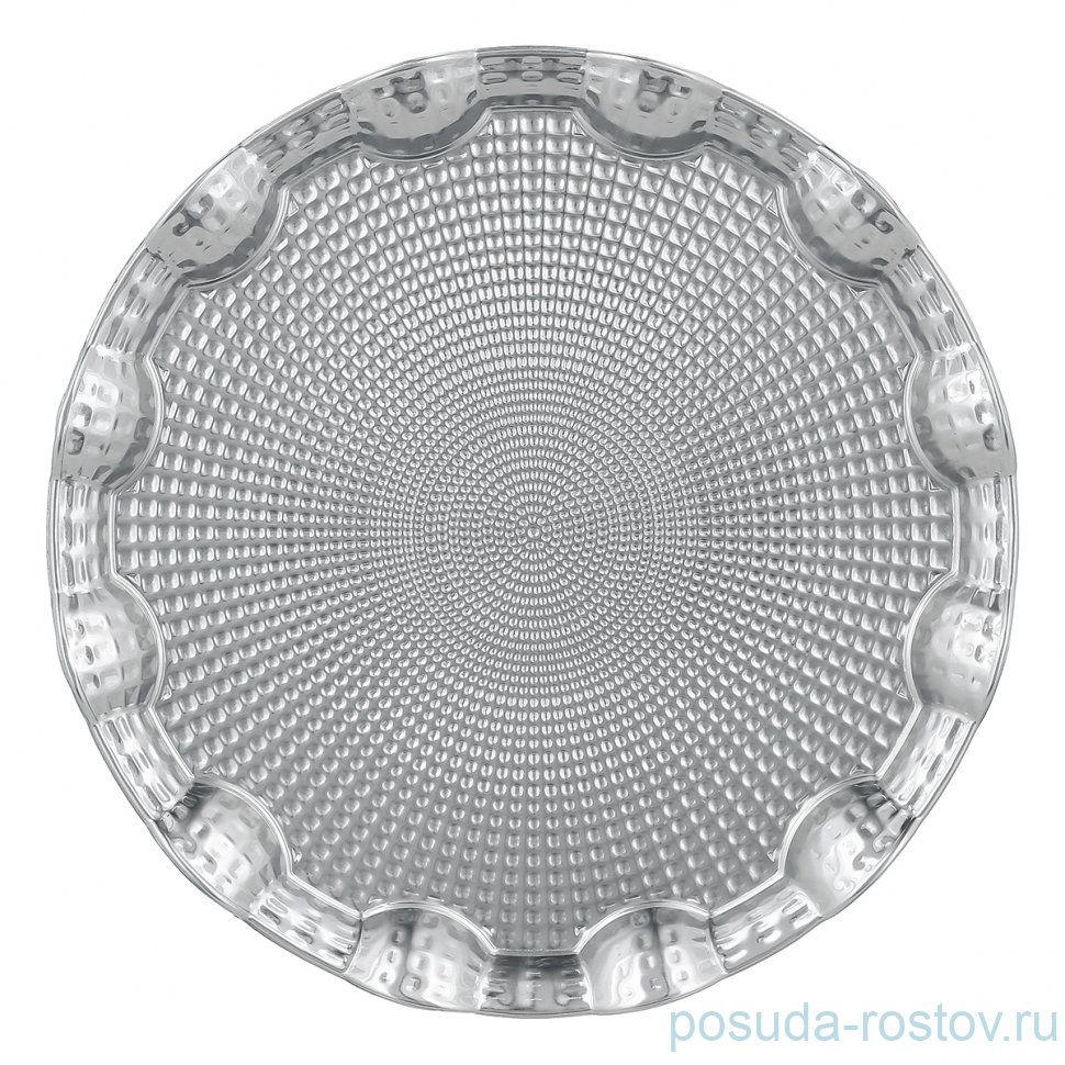 Поднос 25 см круглый серебряный "Dalgic"  / 335347