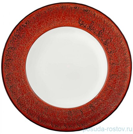 Тарелка 25,5 см глубокая красная &quot;Splash&quot; / 261408