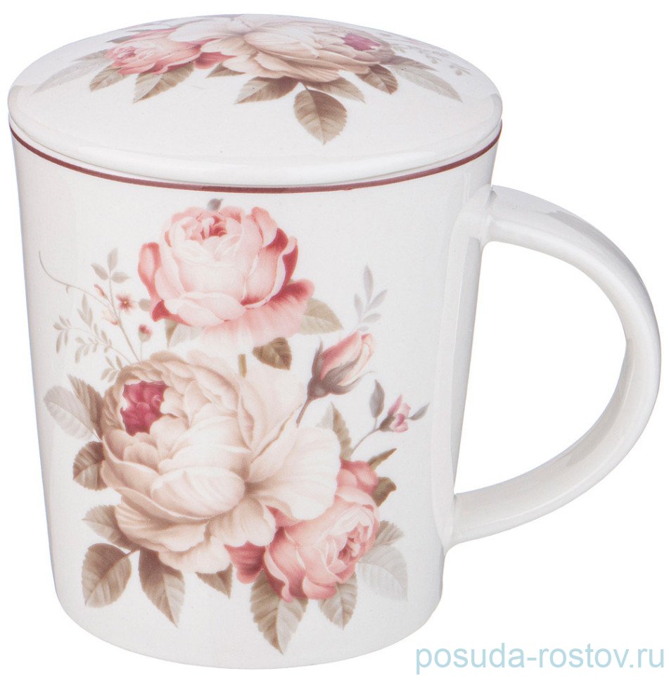 Кружка заварочная 320 мл с крышкой и металлическим ситом "Мэрибель" / 331951