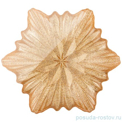 Блюдо 25 см снежинка &quot;snowflake gold shiny&quot; / 259708