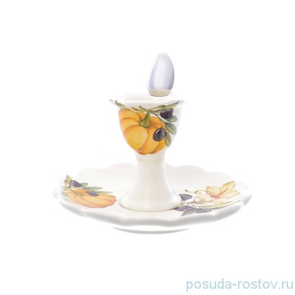 Подставка для яйца 9 см н/н с блюдцем &quot;Artigianato ceramico /Тыква&quot; / 169915