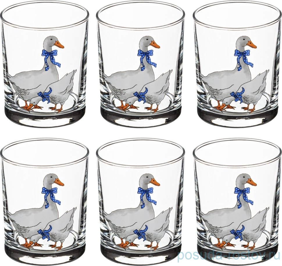 Стаканы для виски 255 мл 6 шт "Гуси" / 191428