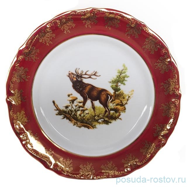 Салатник 23 см "Мария-Тереза /Охота красная 1" / 109809