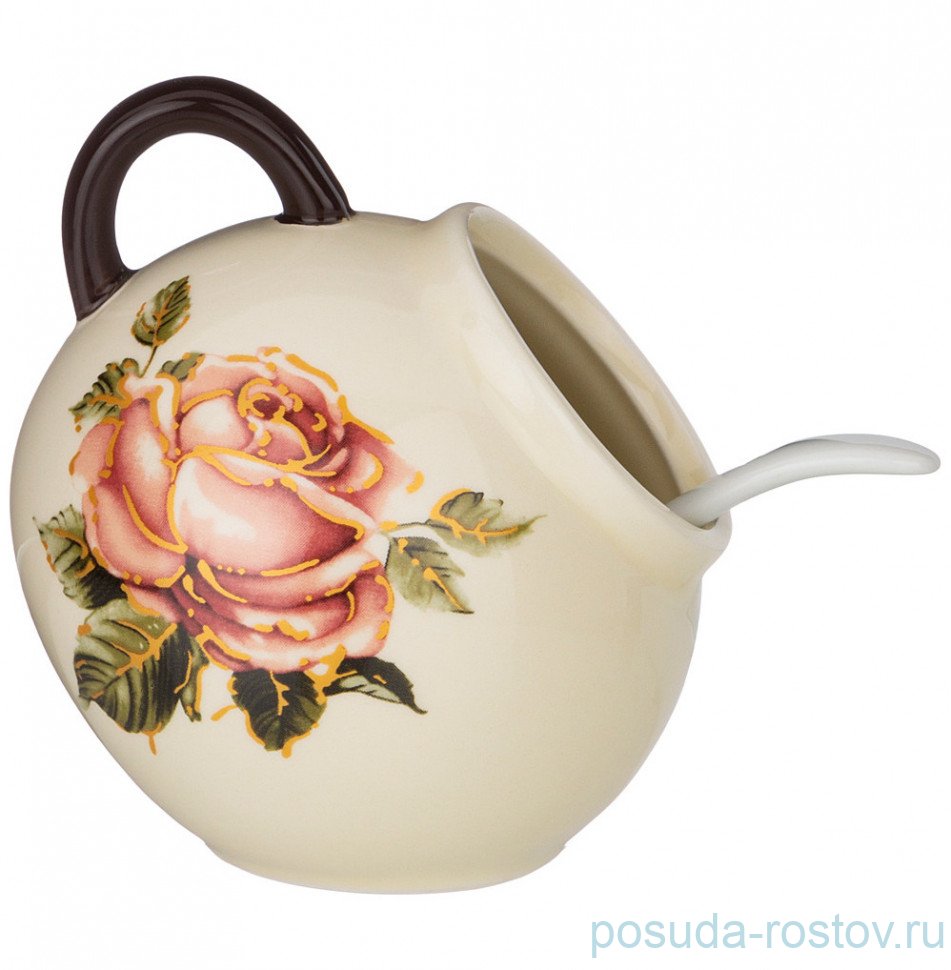 Прибор для специй Солонка 170 мл с ложкой 9,5 х 10 см "Корейская роза" / 234839 Прибор для специй Солонка 170 мл с ложкой 9,5 х 10 см "Корейская роза" / 234839