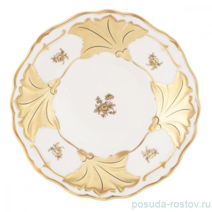 Тарелка 19 см 1 см &quot;Ютта&quot; &quot;Роза золотая /золото&quot; / 223582