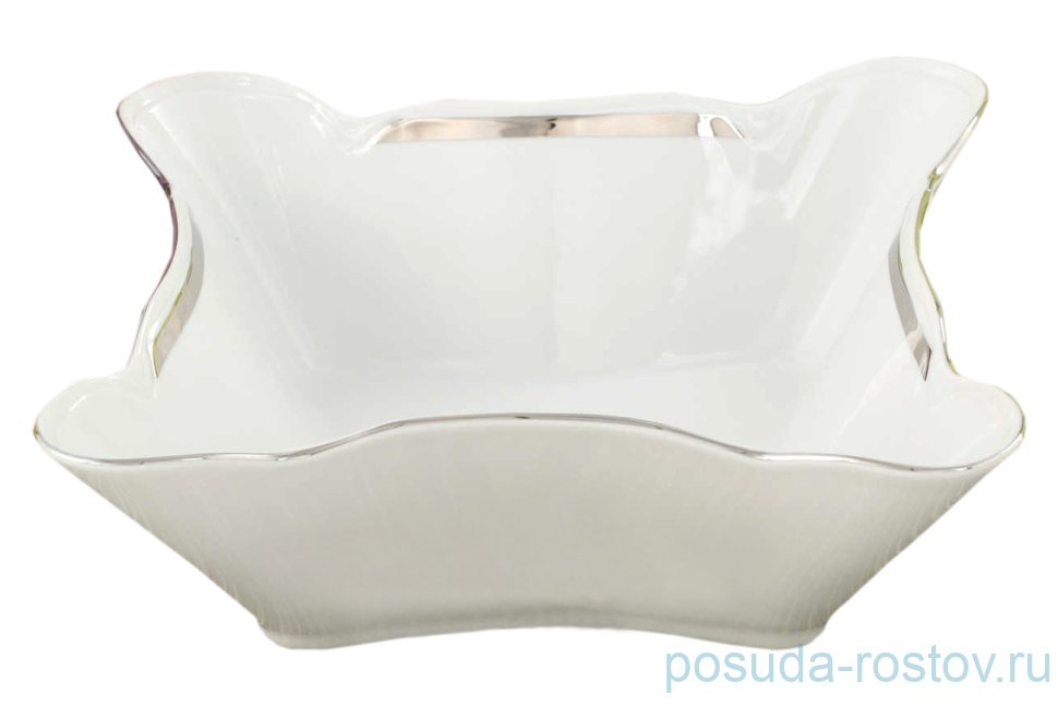 Салатник 20 см квадратный "Сабина /Отводка платина" / 157984