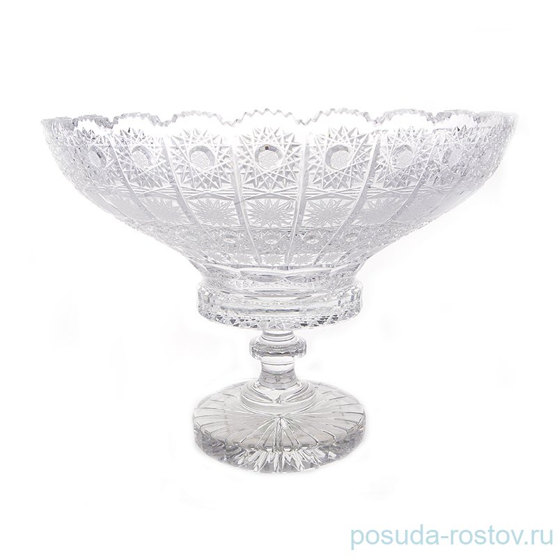 Ваза для фруктов 35,5 см н/н  "Хрусталь резной" / 146528