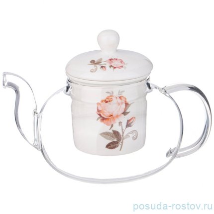 Заварочный чайник 650 мл стеклянный с фарфоровым ситом &quot;мэрибель&quot; / 331955