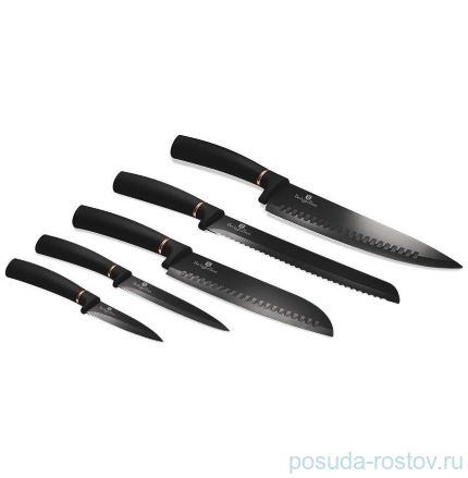 Набор кухонных ножей 6 предметов на подставке &quot;Black Rose Collection&quot; / 147739