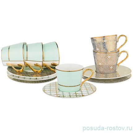 Набор чайных пар 200 мл 6 шт / 195013
