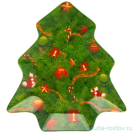 Блюдо 20 см Ёлка &quot;Рождественская сказка&quot; (6шт.) / 268420