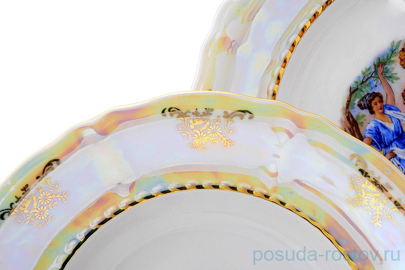 Набор тарелок 25 см 6 шт "Соната /Мадонна /Перламутр" / 027882 Набор тарелок 25 см 6 шт "Соната /Мадонна /Перламутр" / 027882