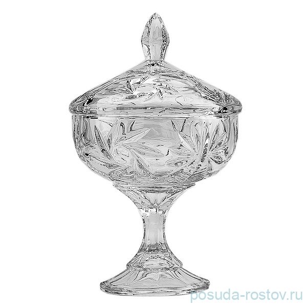 Ваза для конфет 24 см н/н с крышкой "Пинвил /Без декора" / 036854 Ваза для конфет 24 см н/н с крышкой "Пинвил /Без декора" / 036854