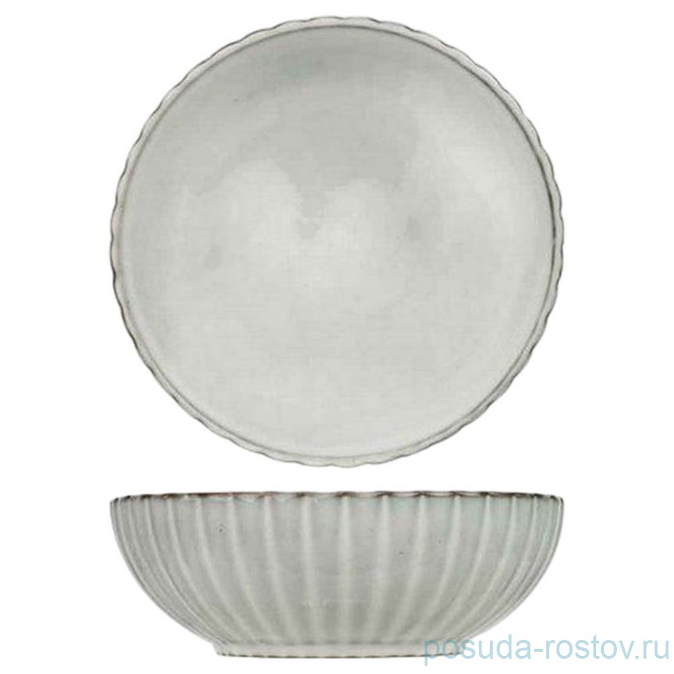 Тарелка 20,5 см глубокая "Concha Grey" / 309622