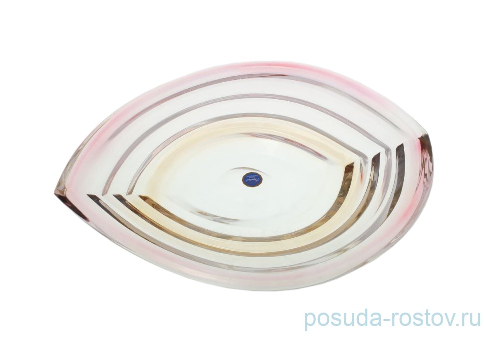 Ваза для фруктов 36 см плоская "Вэйв /Янтарно-красная" R-G / 133381 Ваза для фруктов 36 см плоская "Вэйв /Янтарно-красная" R-G / 133381