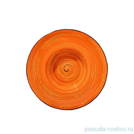 Тарелка 25,5 см глубокая оранжевая &quot;Spiral&quot; / 261580