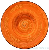 Тарелка 25,5 см глубокая оранжевая &quot;Spiral&quot; / 261580