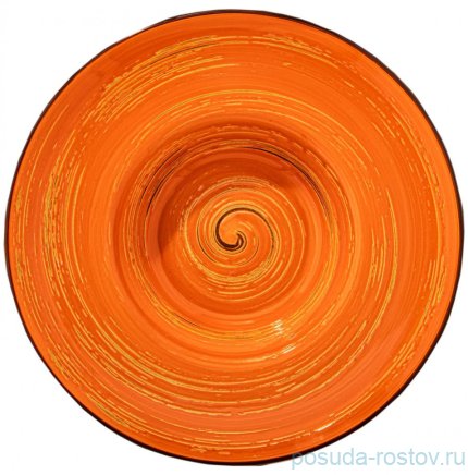 Тарелка 25,5 см глубокая оранжевая &quot;Spiral&quot; / 261580