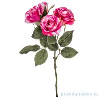 Цветок искусственный 38 см &quot;Розовая роза&quot;  / 173841