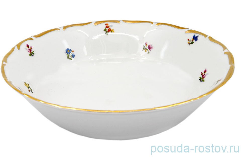 Салатник 23 см "Офелия /Мелкие цветы /Широкая кайма" / 140722 Салатник 23 см "Офелия /Мелкие цветы /Широкая кайма" / 140722