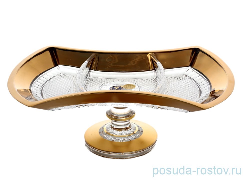 Менажница 33 см н/н "CRYSTAL HEART /Матовое золото" / 141211 Менажница 33 см н/н "CRYSTAL HEART /Матовое золото" / 141211