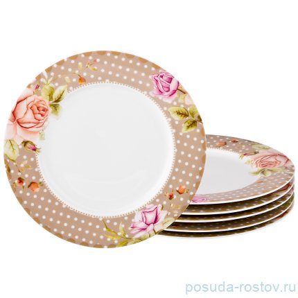 Набор тарелок 19 см 6 шт &quot;Две розы&quot; / 193979