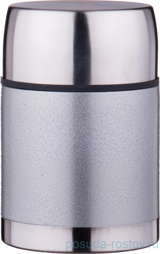 Термос 750 мл серый /с широким горлом "Agness" / 195876