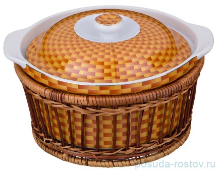 Блюдо 20 х 12 см с крышкой 1,5 л / 194394