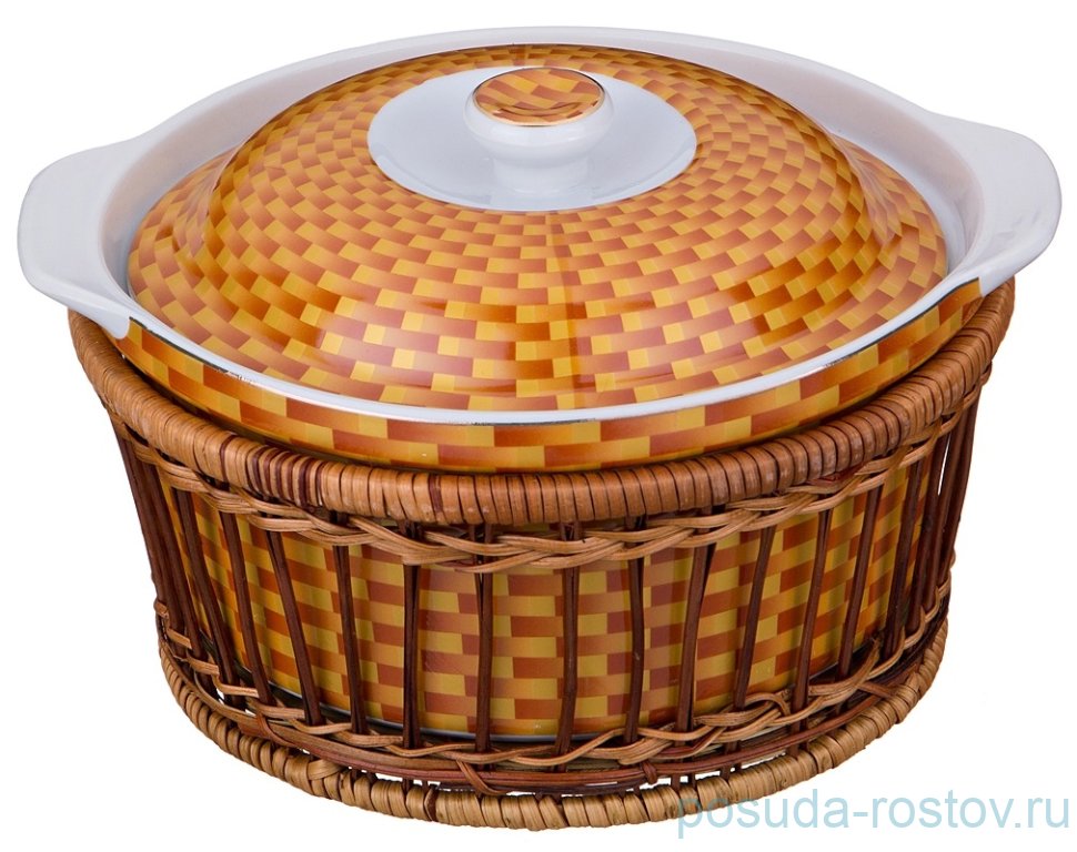 Блюдо 20 х 12 см с крышкой 1,5 л / 194394