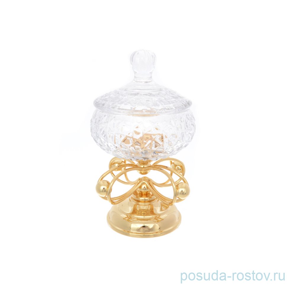 Конфетница 13 см с крышкой н/н "Розаперла" / 284426 Конфетница 13 см с крышкой н/н "Розаперла" / 284426