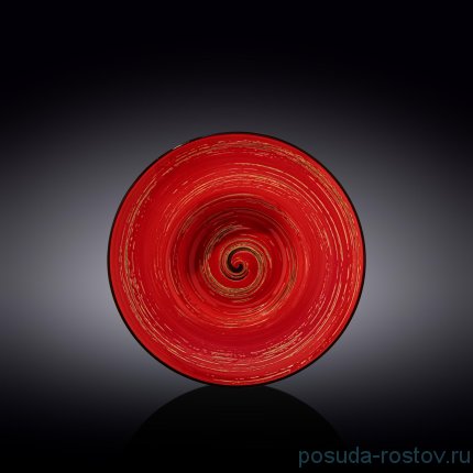 Тарелка 22,5 см глубокая красная &quot;Spiral&quot; / 261553