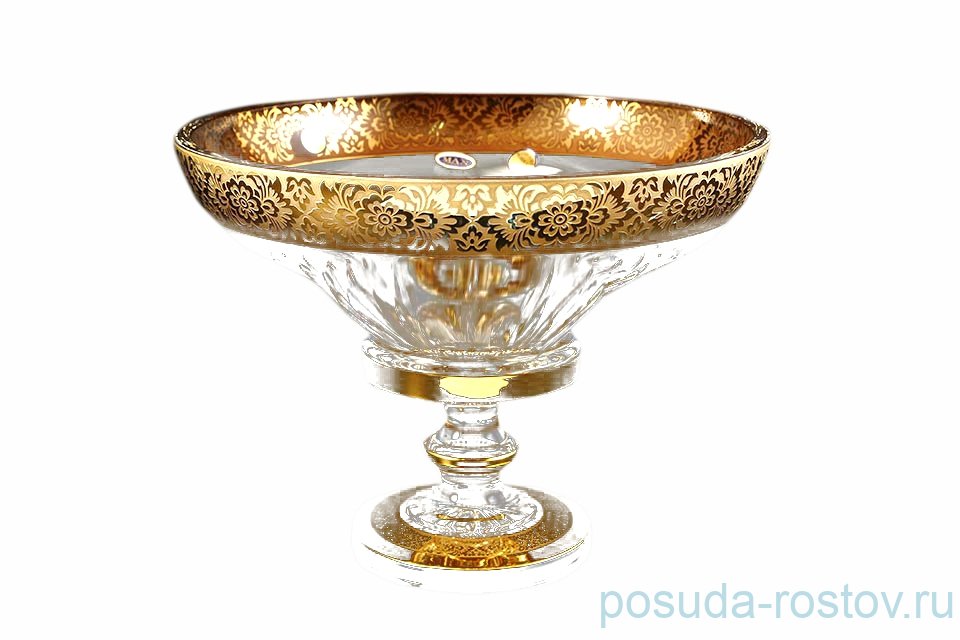 Конфетница 25,5 см н/н "Max Crystal /Золото b" / 166183