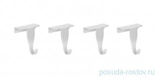 Крючки на дверцы кухонных шкафов 4 шт "PRESTO" / 141735 Крючки на дверцы кухонных шкафов 4 шт "PRESTO" / 141735