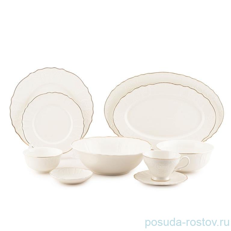 Столово-чайный сервиз на 6 персон 45 предметов "Мария голд" / 348905 Столово-чайный сервиз на 6 персон 45 предметов "Мария голд" / 348905