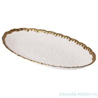 Блюдо 60 х 35 х 7 см овальное &quot;Широкая отводка золото&quot; / 194448