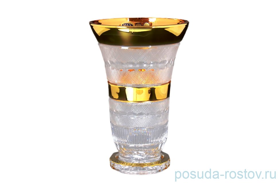 Ваза для цветов 30 см "Max Crystal /Хрусталь с золотом" / 125736