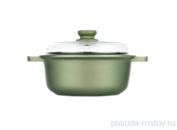 Кастрюля 20 см со стеклянной крышкой литая "Risoli /Dr Green" / 154511 Кастрюля 20 см со стеклянной крышкой литая "Risoli /Dr Green" / 154511