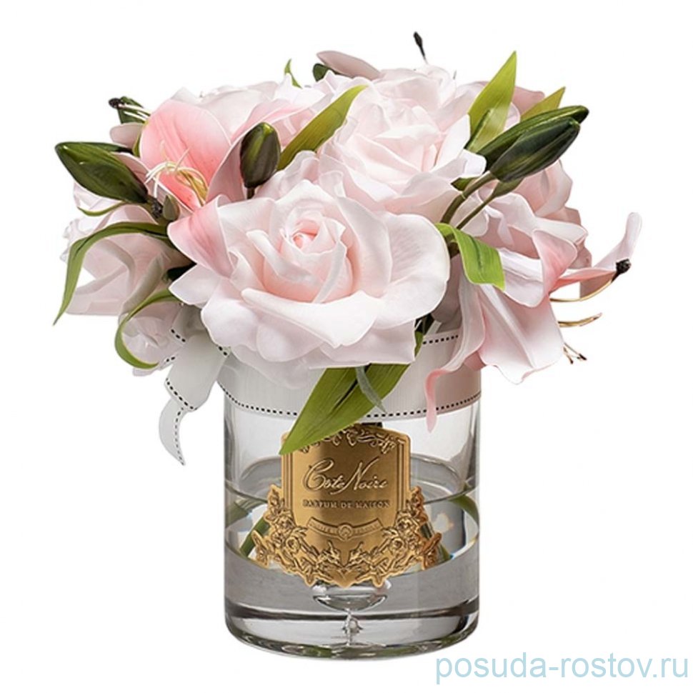 Ароматизированный букет розовый "Roses&Lilies" / 342170