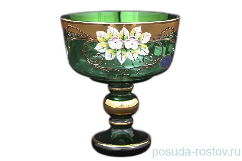Ваза для конфет 15 см н/н "Лепка зелёная" / 056887