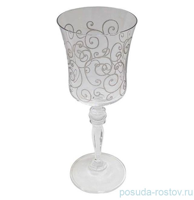 Бокалы для белого вина 185 мл 6 шт "Грация /Панто QH007 /платина" / 327731